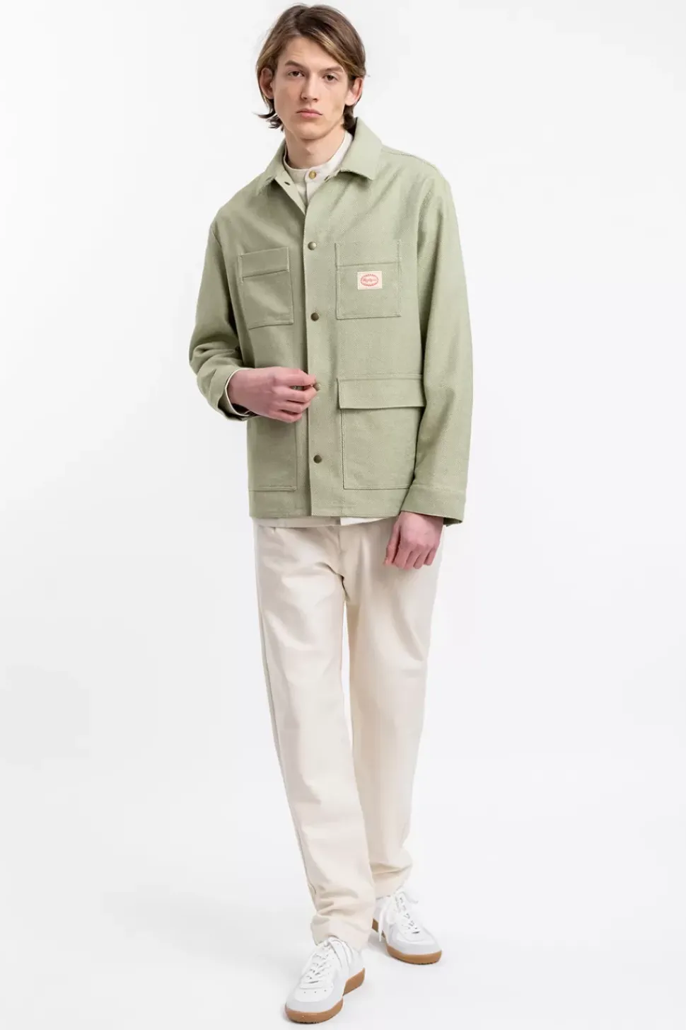 Leichte Jacke Aus Bio Canvas Grun Kariert