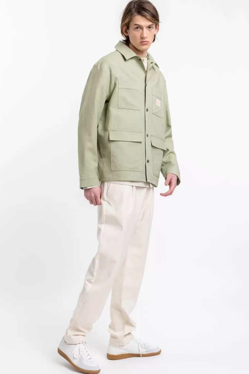 Leichte Jacke Aus Bio Canvas Grun Kariert
