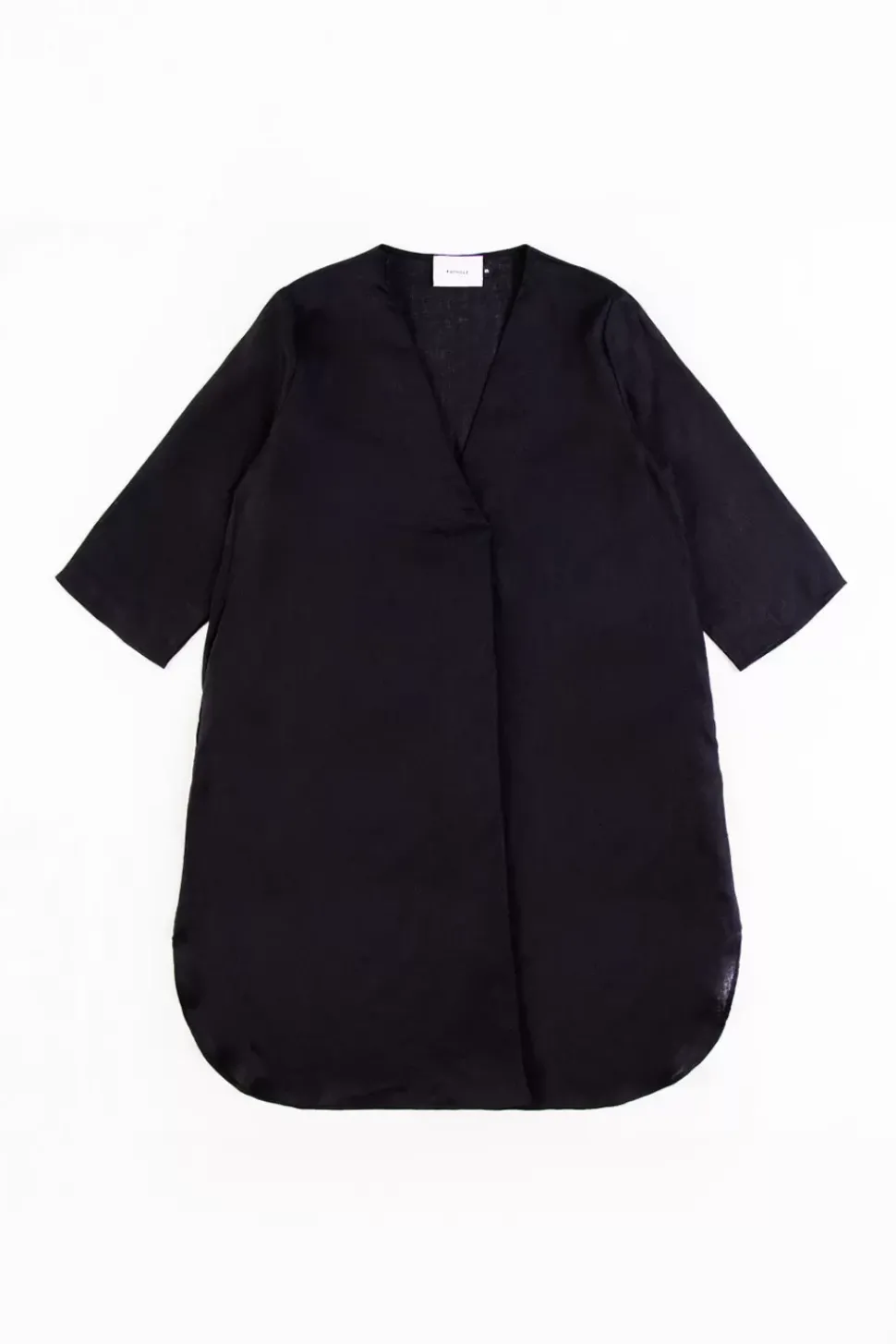 Leinen Kaftan Kleid Schwarz