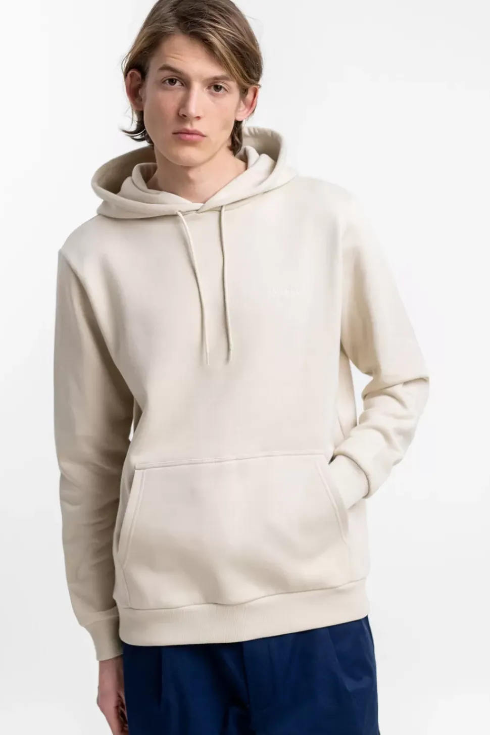 Logo Hoodie Aus Bio-Baumwolle Creme