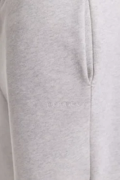 Logo Sweatpants Aus Bio-Baumwolle Grau Meliert