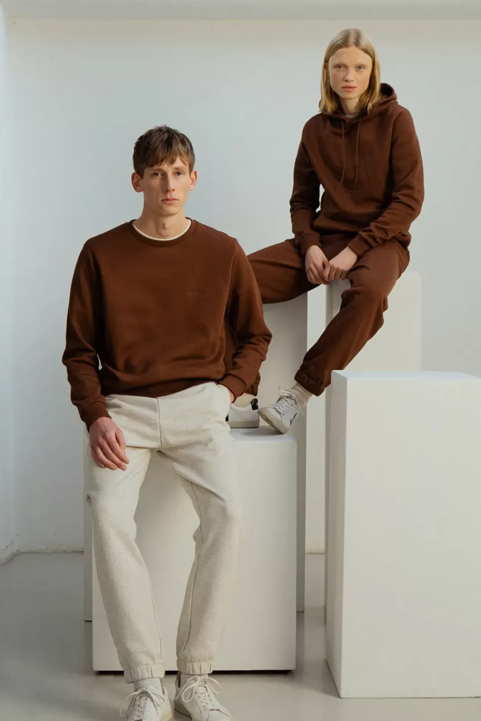 Logo Sweatpants Bio Baumwolle - Braun