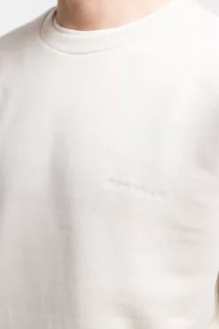 Logo Sweatshirt Aus Bio-Baumwolle Creme