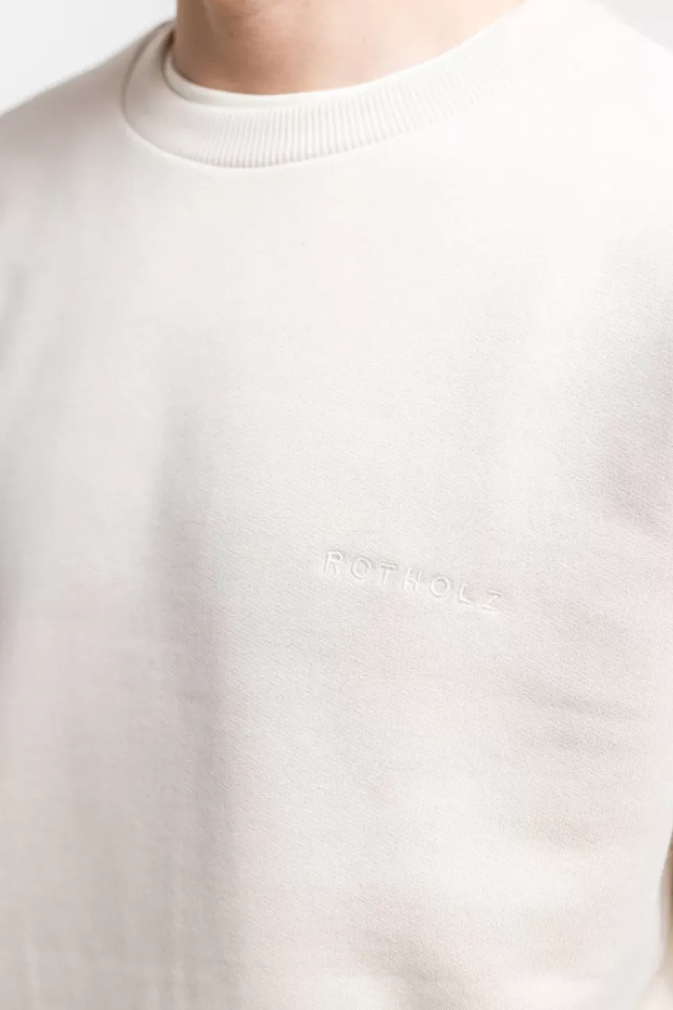 Logo Sweatshirt Aus Bio-Baumwolle Creme
