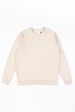 Logo Sweatshirt Aus Bio-Baumwolle Creme