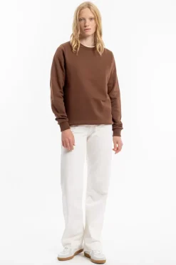Logo Sweatshirt Bio Baumwolle - Braun