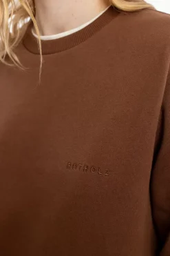 Logo Sweatshirt Bio Baumwolle - Braun