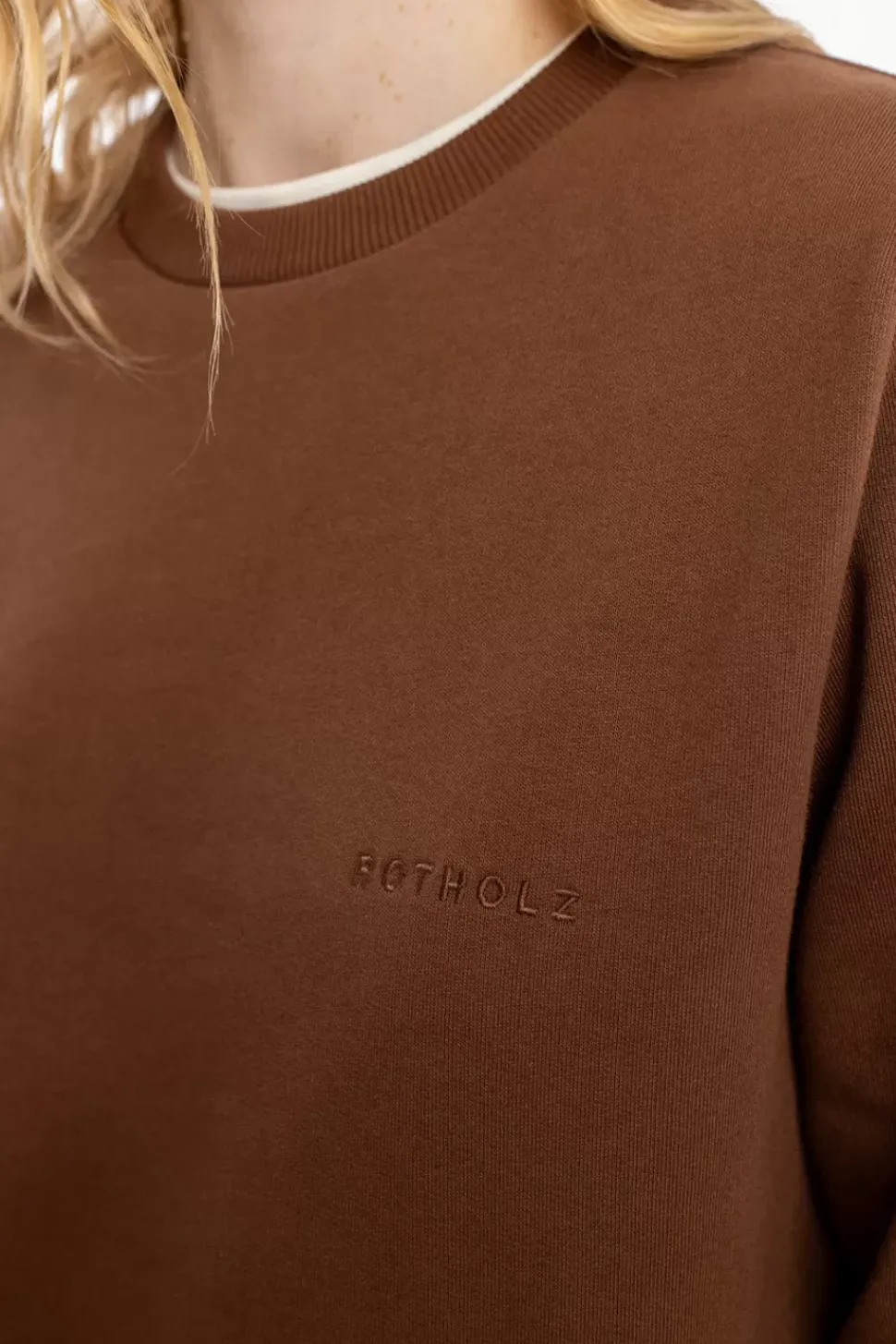Logo Sweatshirt Bio Baumwolle - Braun