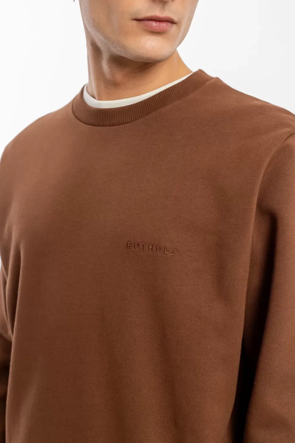 Logo Sweatshirt Bio Baumwolle - Braun