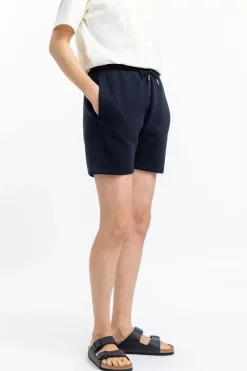 Logo Sweatshorts Aus Bio-Baumwolle Schwarz