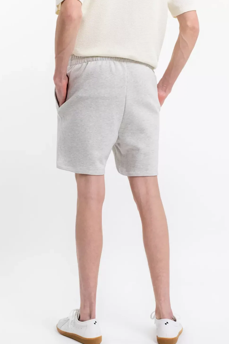 Logo Sweatshorts Aus Bio-Baumwolle Grau
