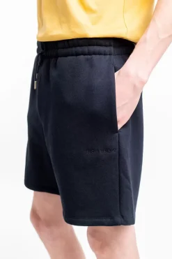 Logo Sweatshorts Aus Bio-Baumwolle Schwarz