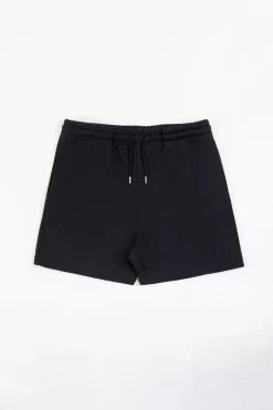 Logo Sweatshorts Aus Bio-Baumwolle Schwarz