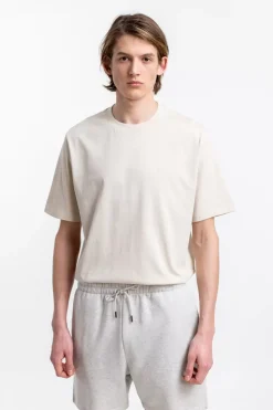 Logo T-Shirt Aus Bio-Baumwolle Creme