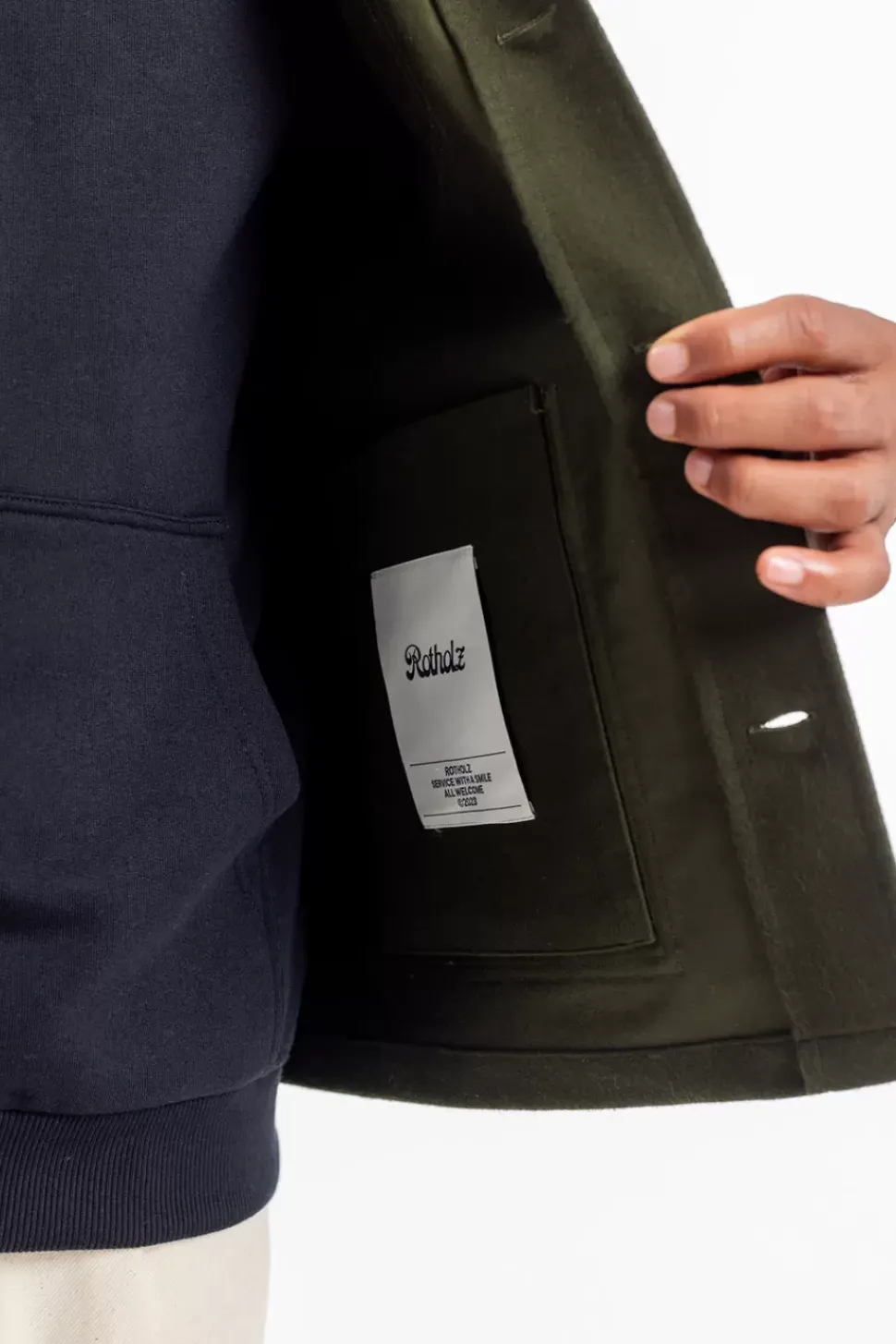 Moleskin Jacke Bio Baumwolle - Oliv