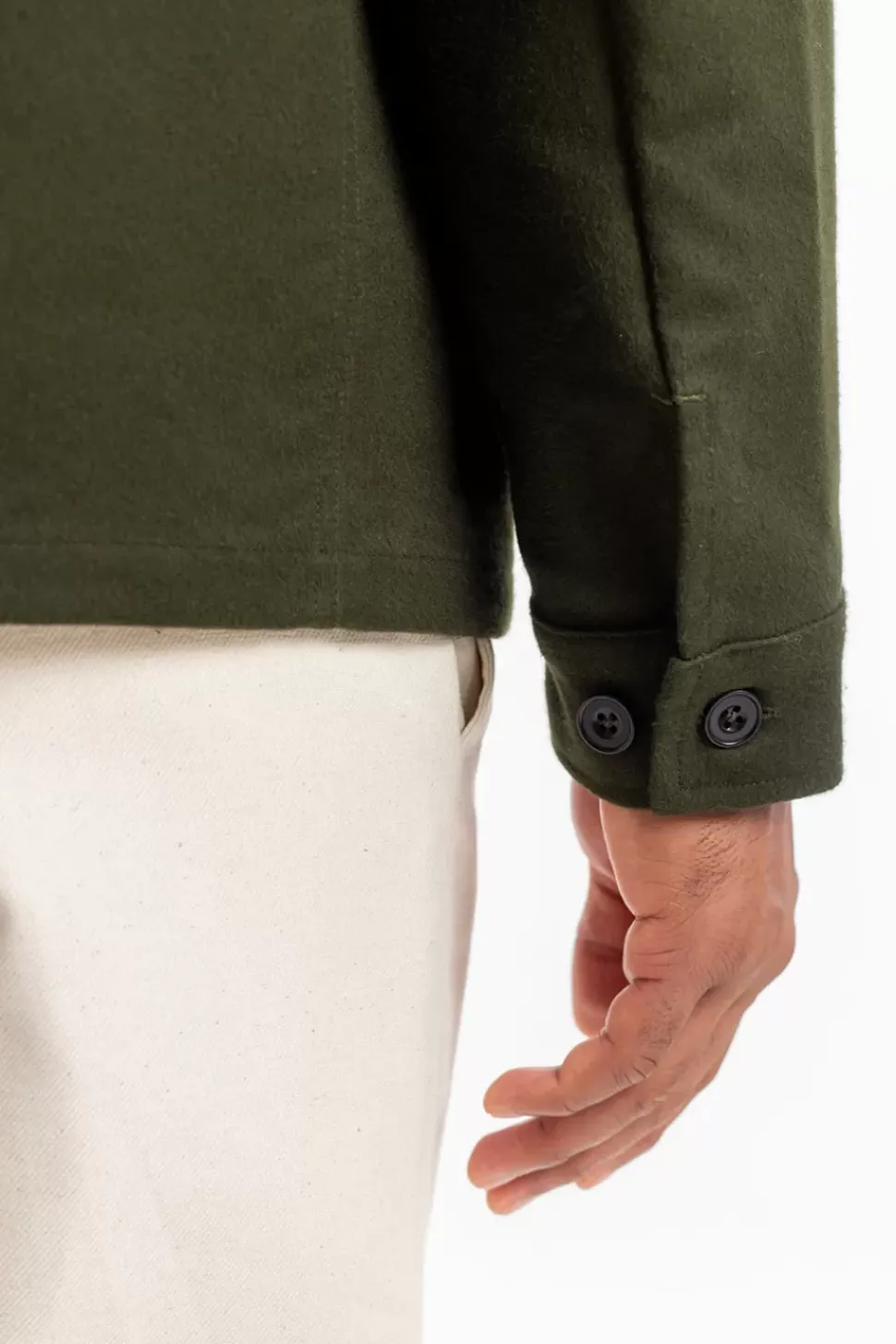 Moleskin Jacke Bio Baumwolle - Oliv