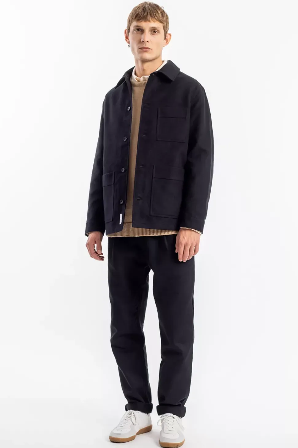 Moleskin Jacke Bio Baumwolle - Schwarz