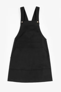 Moleskin Latzkleid Bio Baumwolle - Schwarz