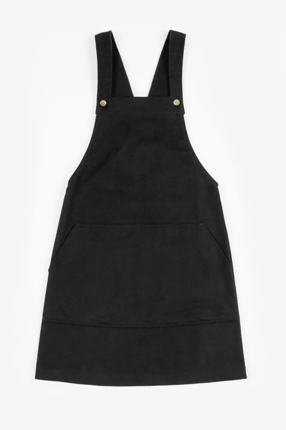 Moleskin Latzkleid Bio Baumwolle - Schwarz