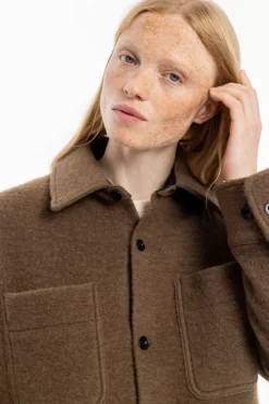 Overshirt Bio Wollmischung - Braun