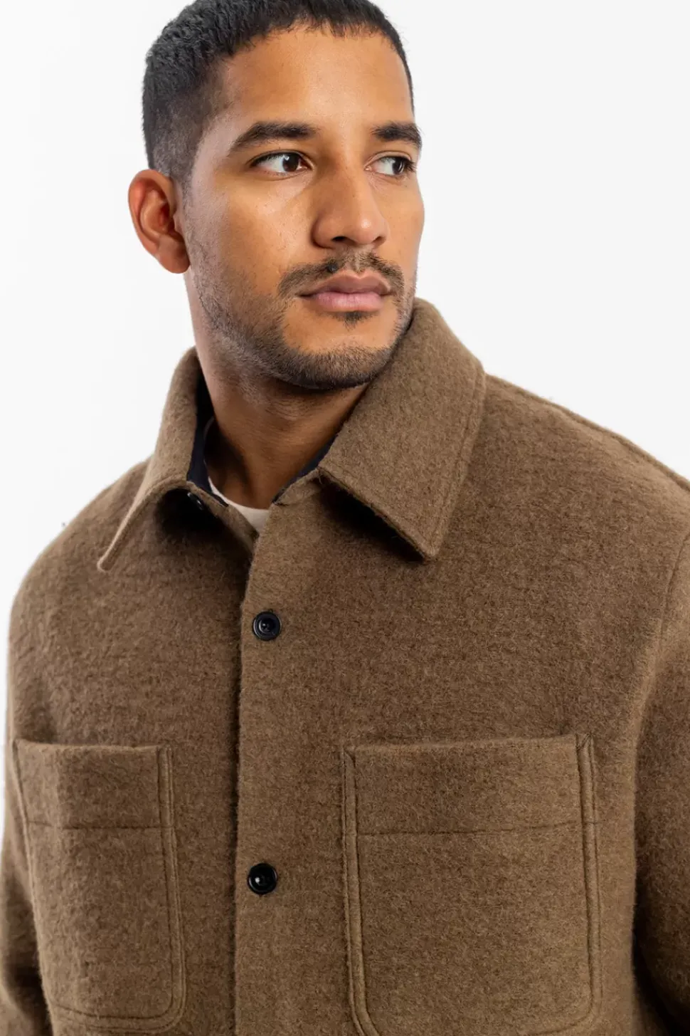 Overshirt Bio Wollmischung - Braun
