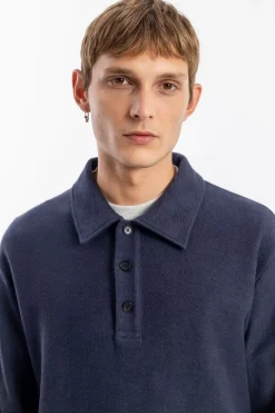 Polo Jersey Bio Baumwolle - Dunkelblau