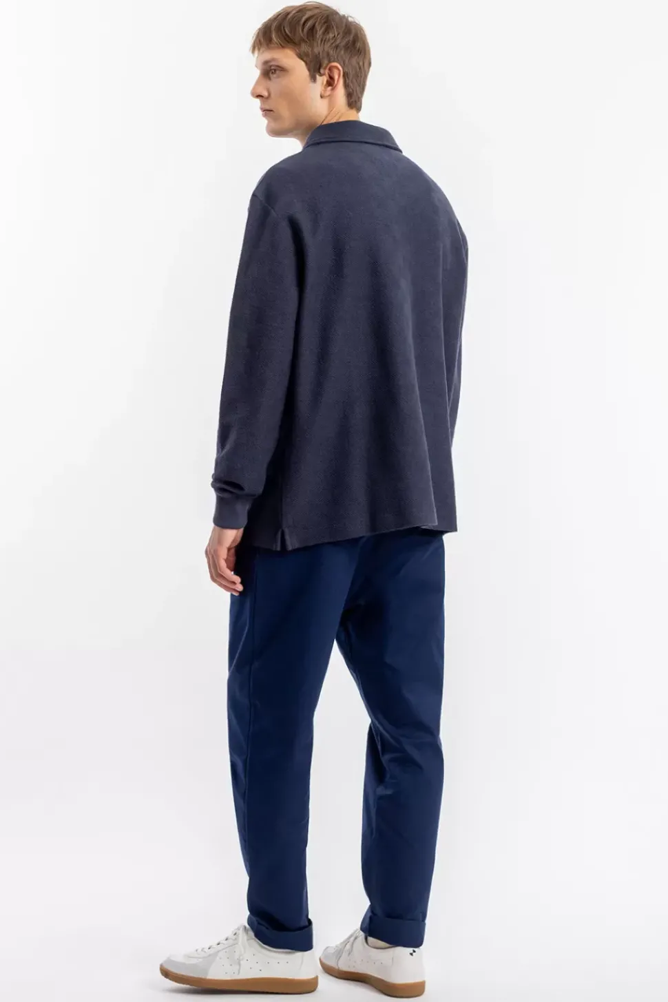 Polo Jersey Bio Baumwolle - Dunkelblau