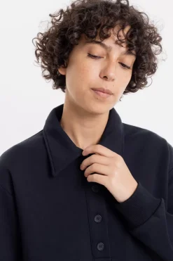 Polo Kleid Aus Bio-Baumwolle Schwarz