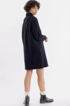 Polo Kleid Aus Bio-Baumwolle Schwarz