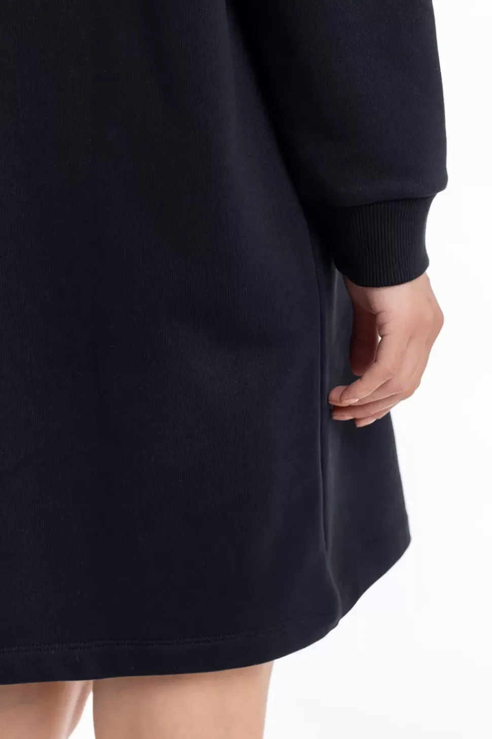 Polo Kleid Aus Bio-Baumwolle Schwarz