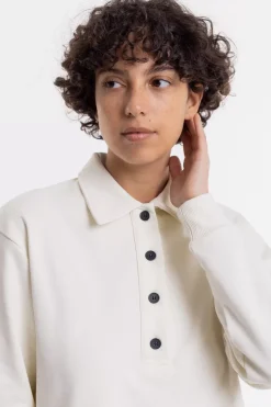 Polo Kleid Aus Bio-Baumwolle Weis