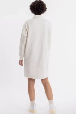 Polo Kleid Aus Bio-Baumwolle Weis