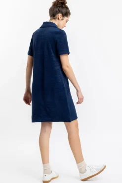 Polo Kleid Aus Bio Frottee Blau