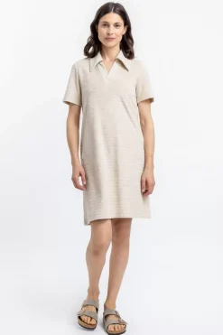 Polo Kleid Aus Bio Frottee Creme