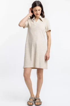 Polo Kleid Aus Bio Frottee Creme