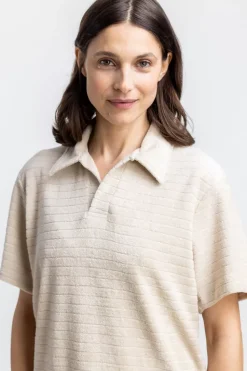 Polo Shirt Aus Bio Frottee Creme