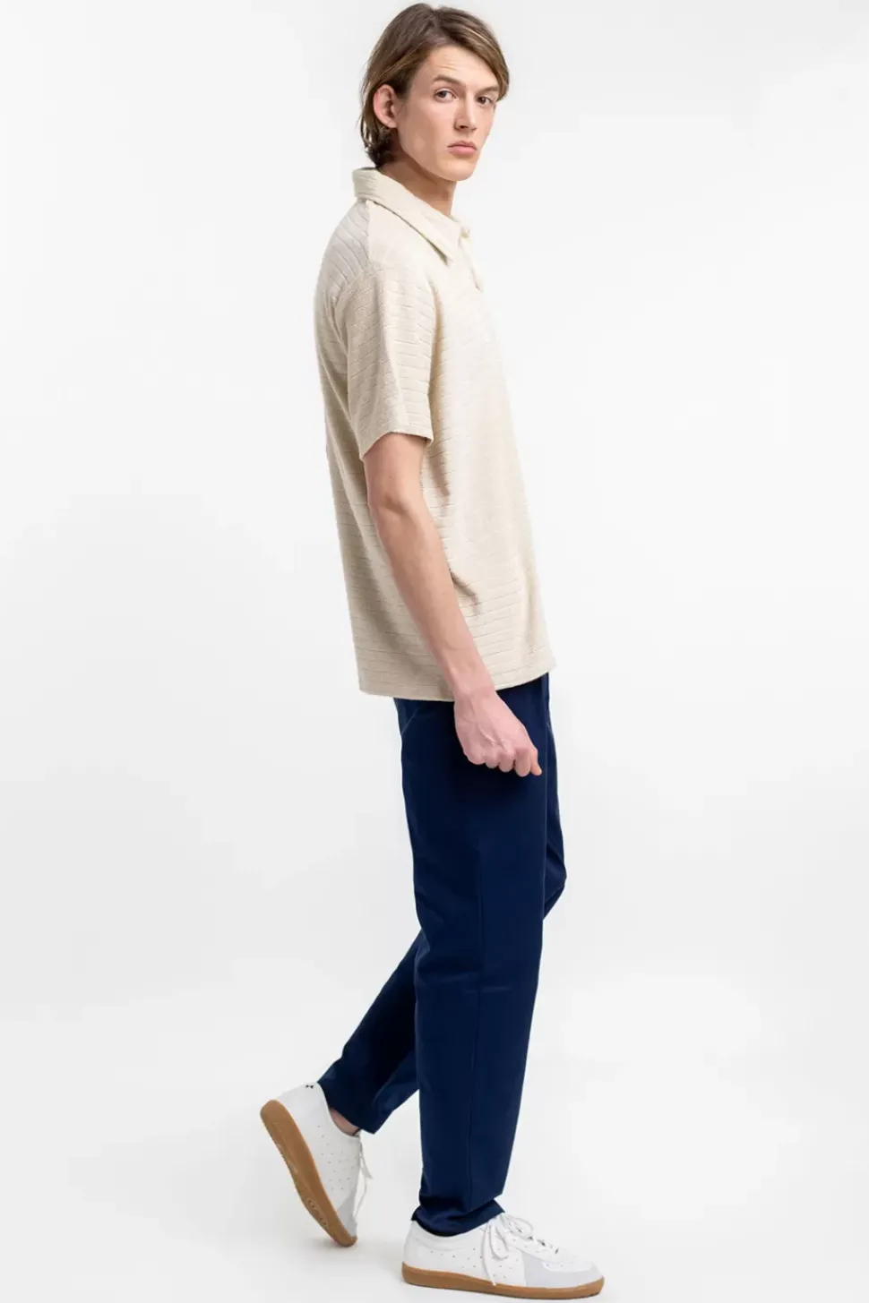 Polo Shirt Aus Bio Frottee Creme