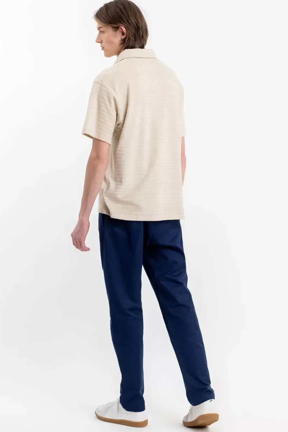 Polo Shirt Aus Bio Frottee Creme