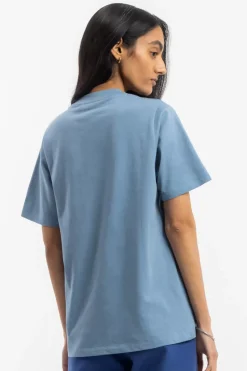 Retro Logo T-Shirt Bio Baumwolle - Hellblau