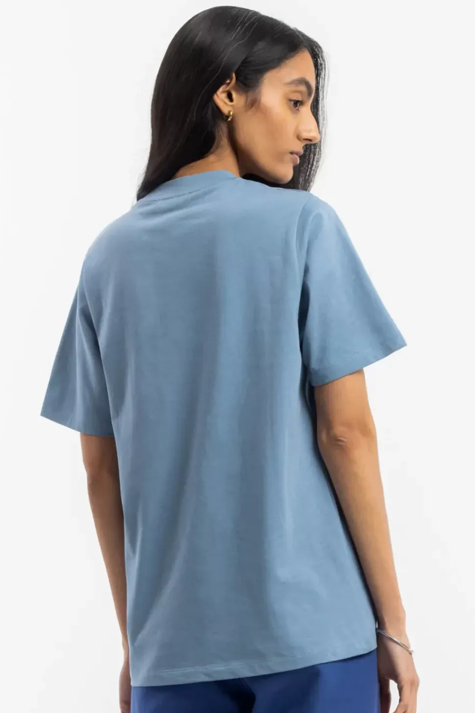 Retro Logo T-Shirt Bio Baumwolle - Hellblau