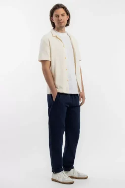 Strick Bowling Shirt Bio Baumwolle - Creme