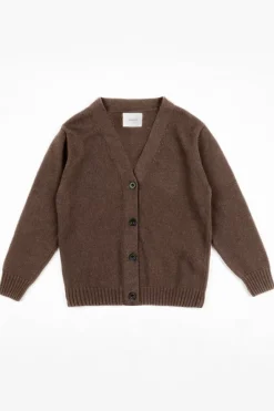 Strick Cardigan Wollmischung - Braun