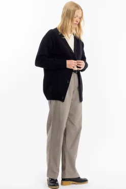 Strick Cardigan Wollmischung - Schwarz