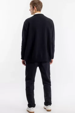 Strick Cardigan Wollmischung - Schwarz