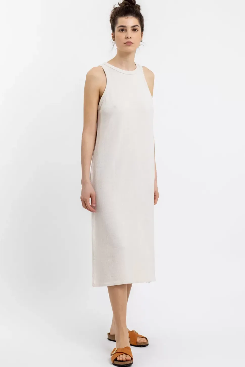 Strick Kleid Aus Bio-Baumwolle Off-White