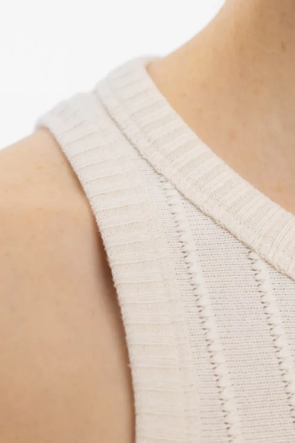Strick Kleid Bio Baumwolle - Creme