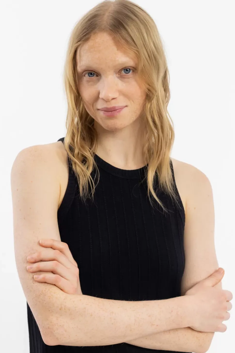 Strick Kleid Bio Baumwolle - Schwarz