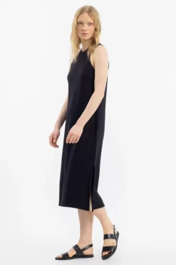 Strick Kleid Bio Baumwolle - Schwarz