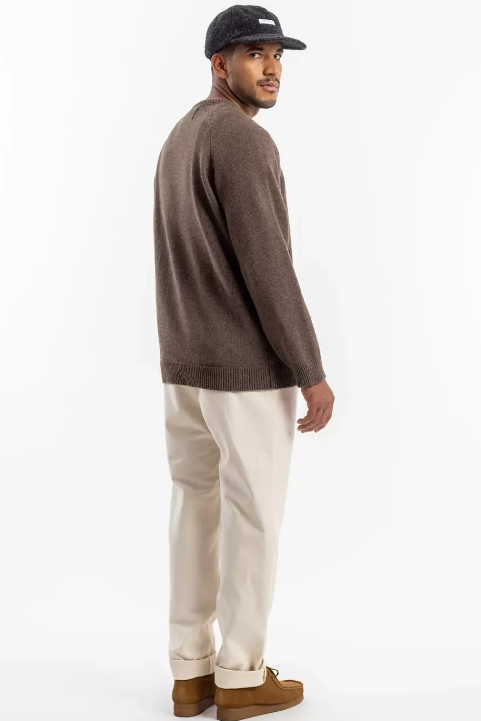 Strickpullover Wollmischung - Braun