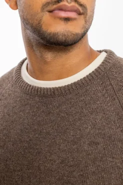 Strickpullover Wollmischung - Braun